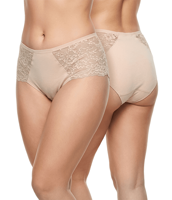 LaceEase High-Waist Cotton Panty